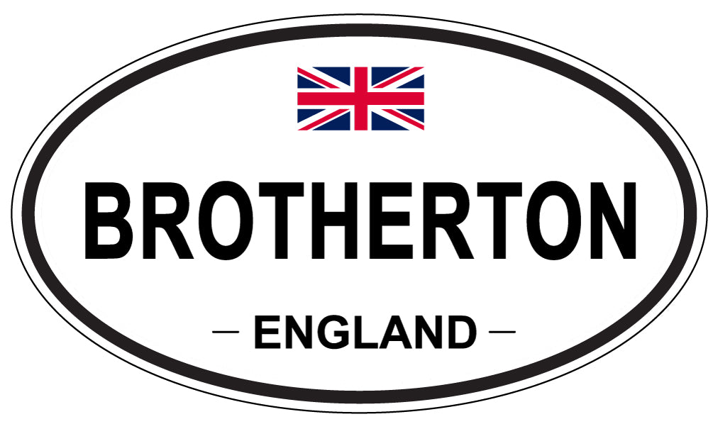 BROTHERTON, ENGLAND - Oval Sticker