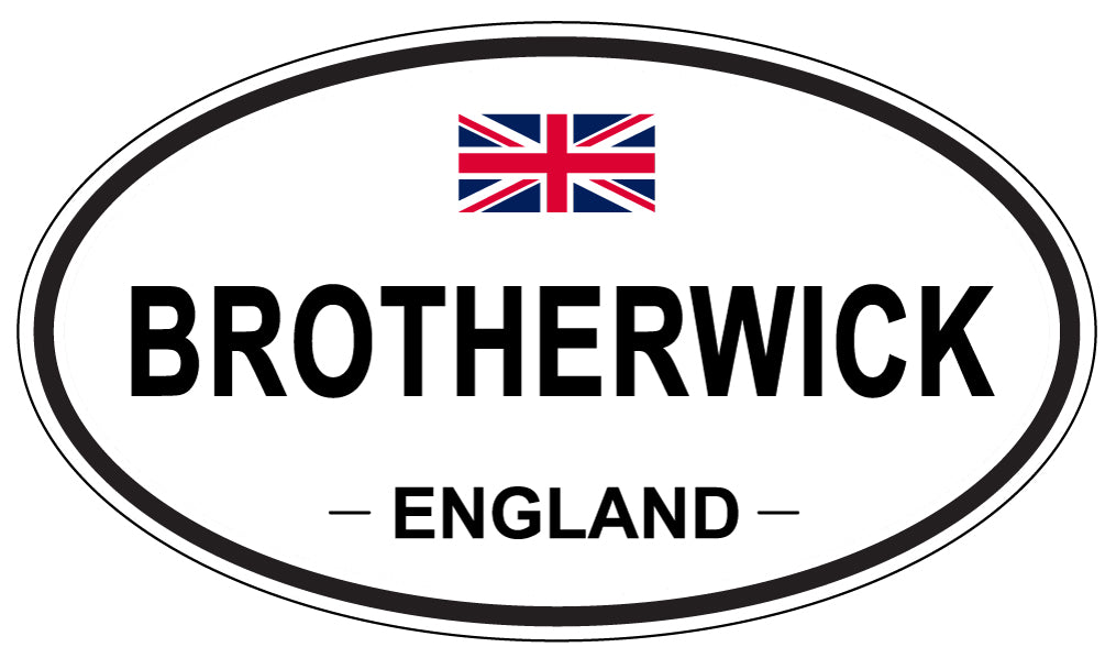 BROTHERWICK, ENGLAND - Oval Sticker