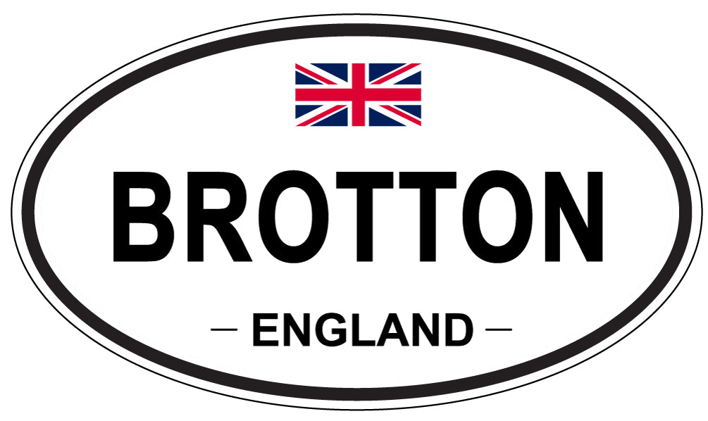 BROTTON, ENGLAND - Oval Sticker