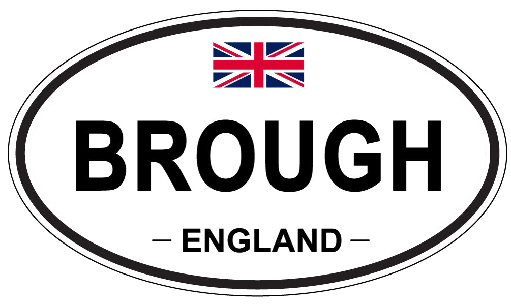 BROUGH, ENGLAND - Oval Sticker