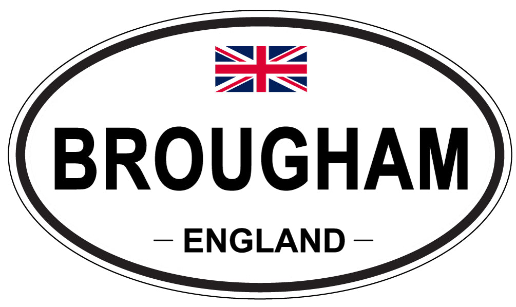 BROUGHAM, ENGLAND - Oval Sticker