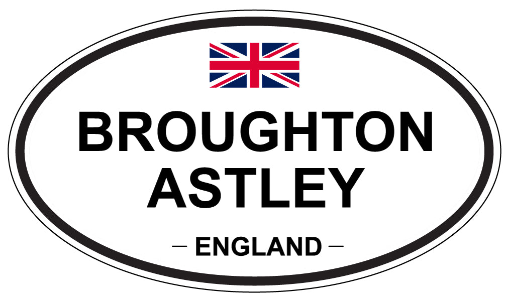BROUGHTON ASTLEY, ENGLAND - Oval Sticker