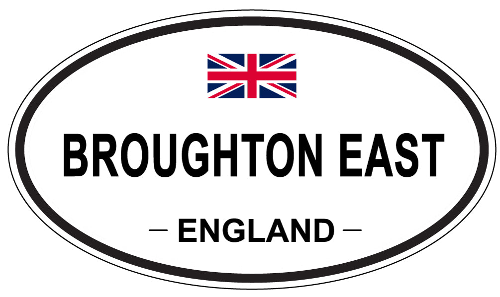 BROUGHTON EAST, ENGLAND - Oval Sticker