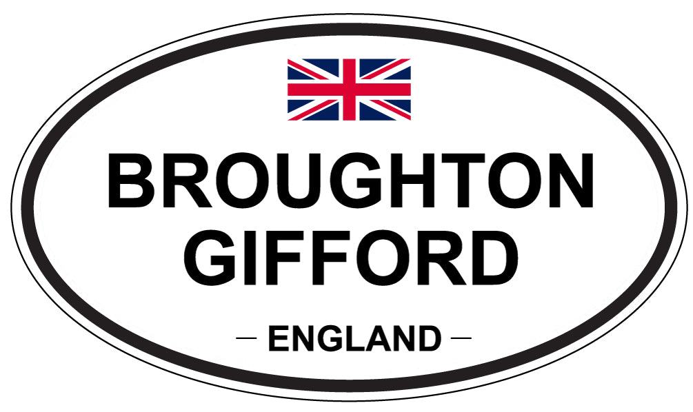 BROUGHTON GIFFORD, ENGLAND - Oval Sticker
