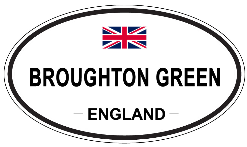 BROUGHTON GREEN, ENGLAND - Oval Sticker
