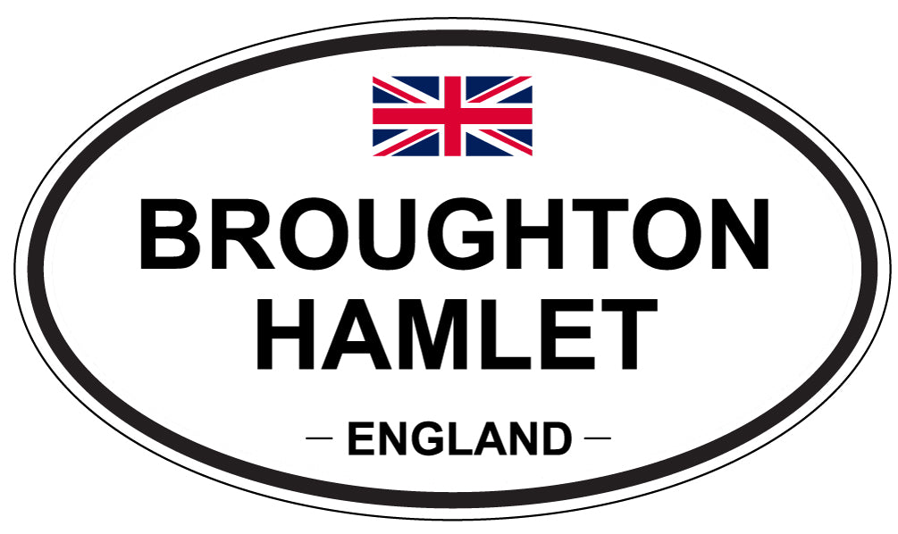 BROUGHTON HAMLET, ENGLAND - Oval Sticker