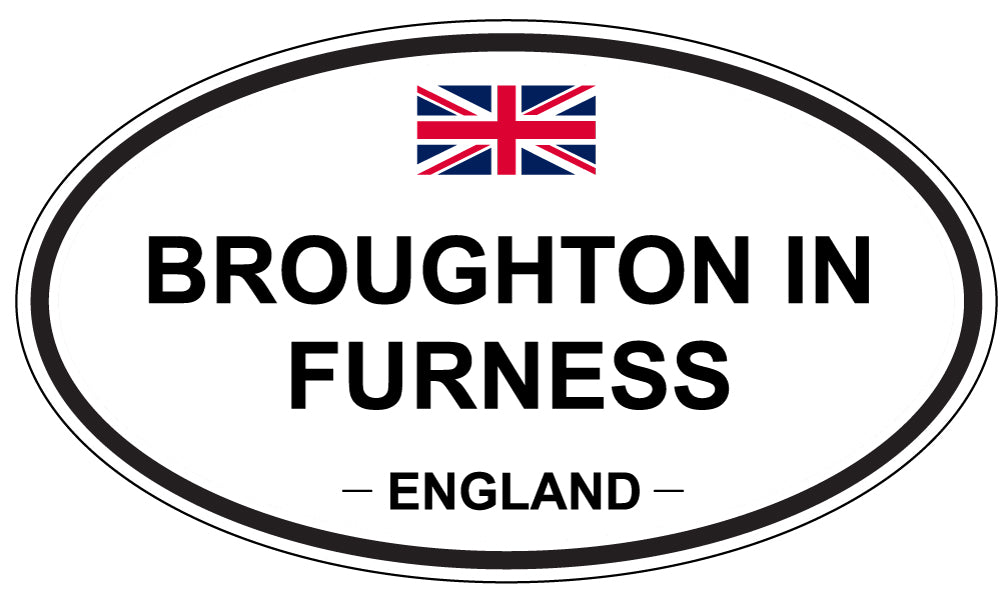 BROUGHTON IN FURNESS, ENGLAND - Oval Sticker