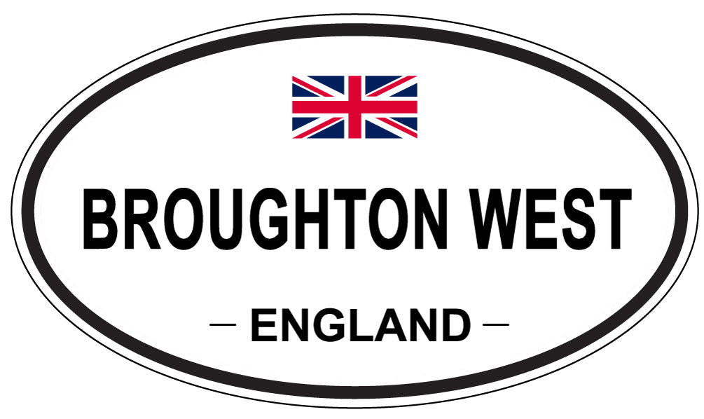 BROUGHTON WEST, ENGLAND - Oval Sticker