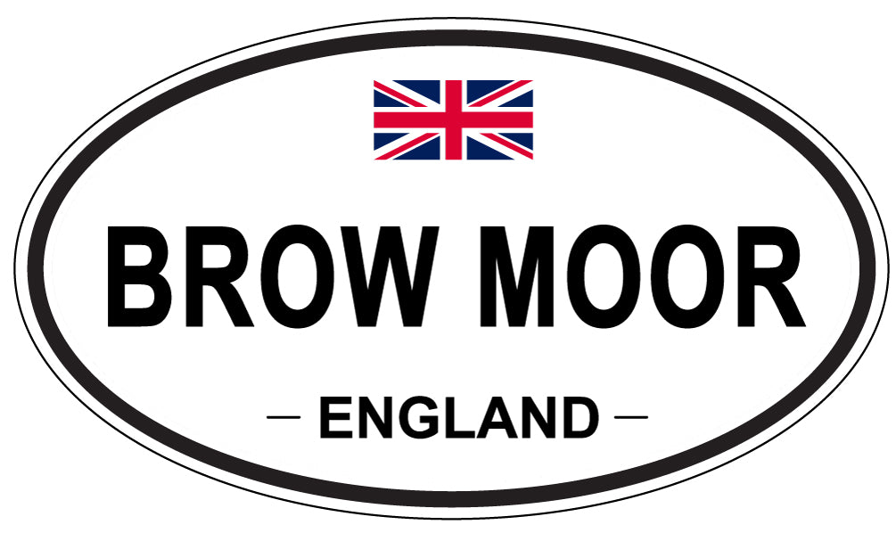 BROW MOOR, ENGLAND - Oval Sticker