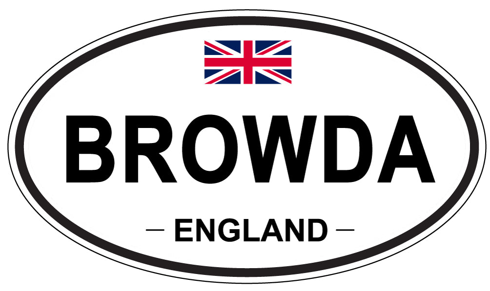 BROWDA, ENGLAND - Oval Sticker