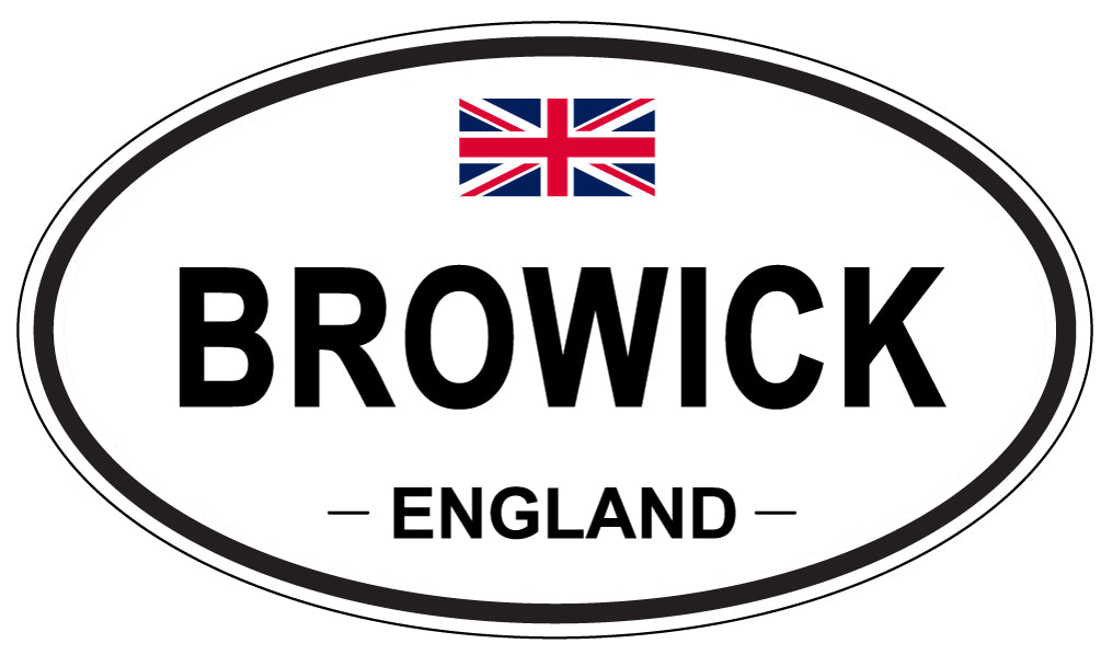 BROWICK, ENGLAND - Oval Sticker