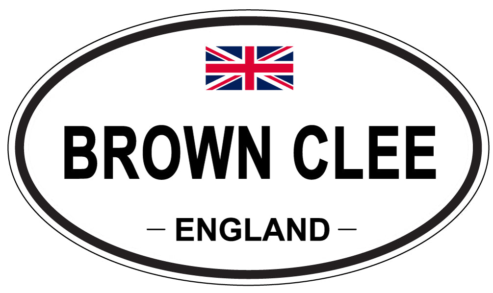 BROWN CLEE, ENGLAND - Oval Sticker