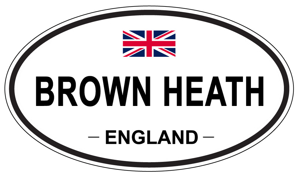BROWN HEATH, ENGLAND - Oval Sticker