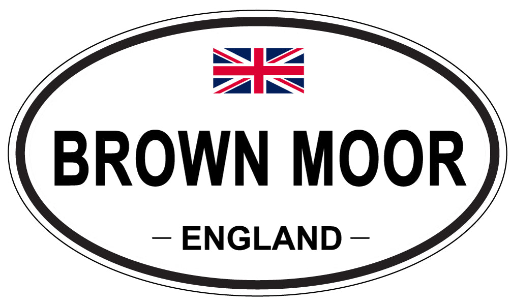 BROWN MOOR, ENGLAND - Oval Sticker