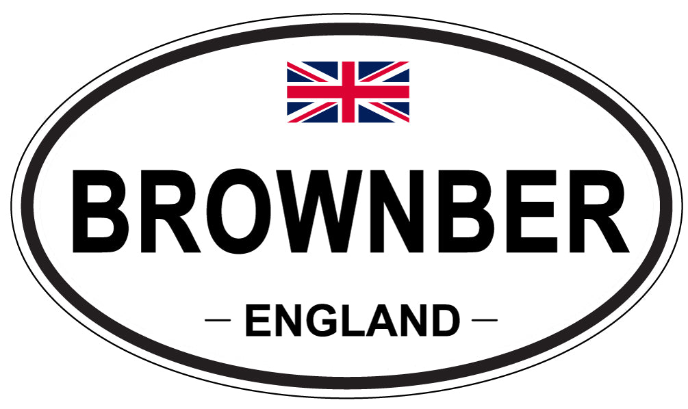 BROWNBER, ENGLAND - Oval Sticker