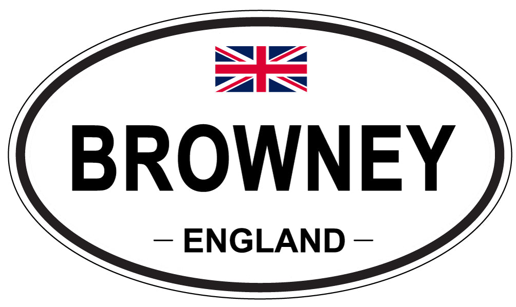 BROWNEY, ENGLAND - Oval Sticker