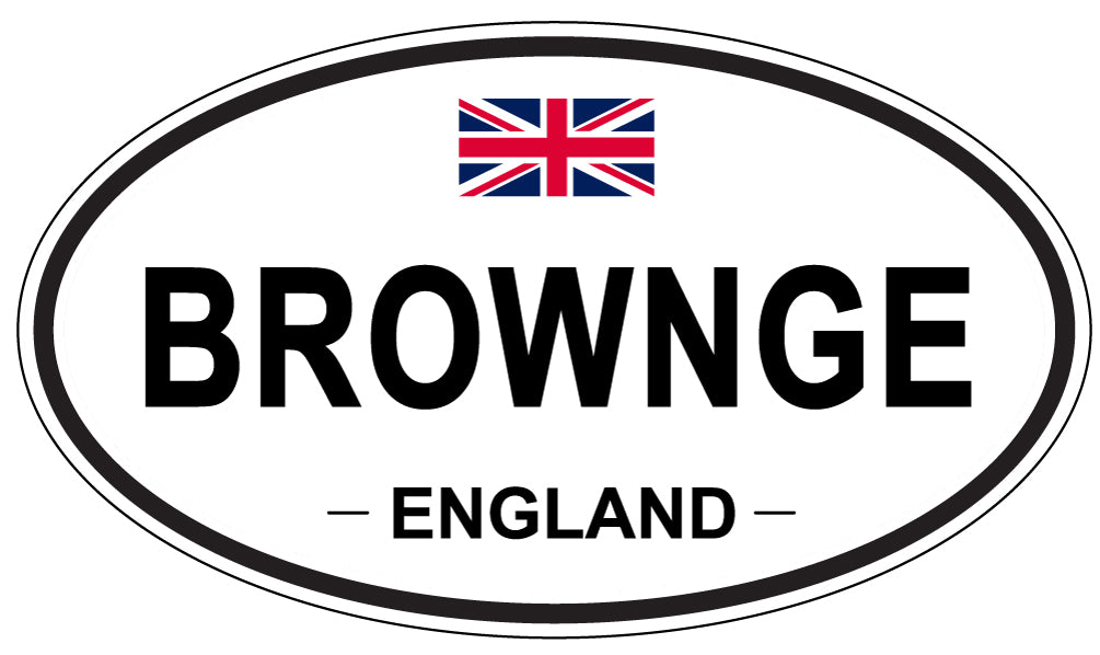 BROWNGE, ENGLAND - Oval Sticker
