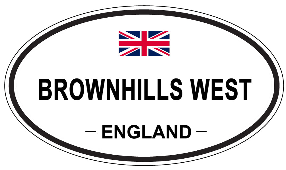 BROWNHILLS WEST, ENGLAND - Oval Sticker