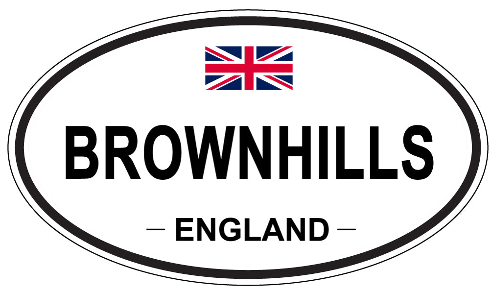 BROWNHILLS, ENGLAND - Oval Sticker