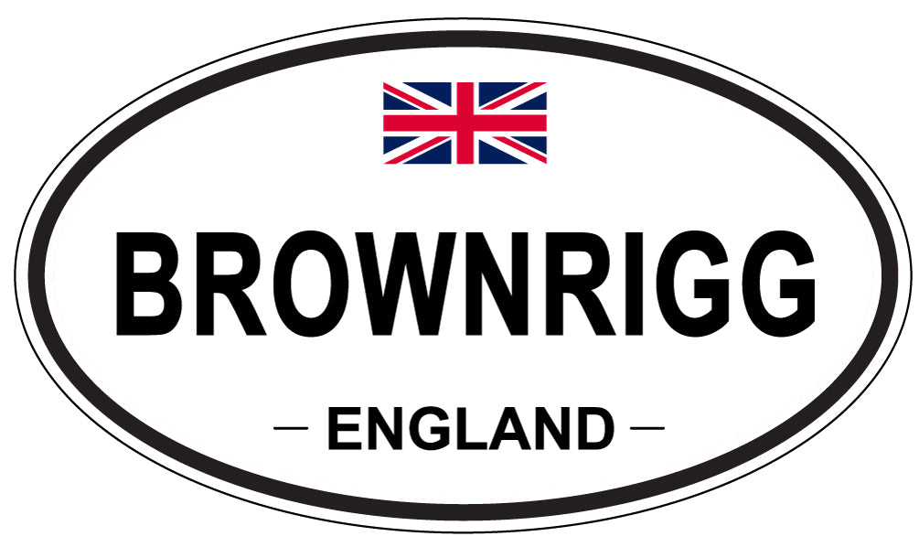 BROWNRIGG, ENGLAND - Oval Sticker