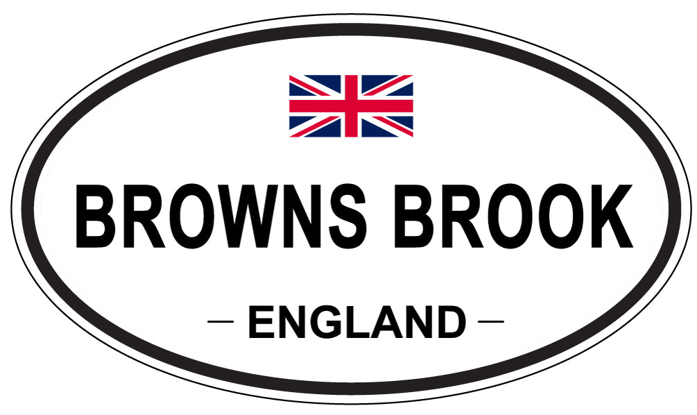 BROWNS BROOK, ENGLAND - Oval Sticker