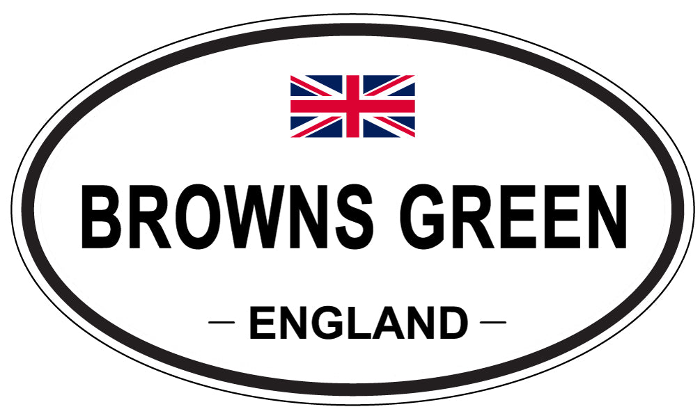 BROWNS GREEN, ENGLAND - Oval Sticker