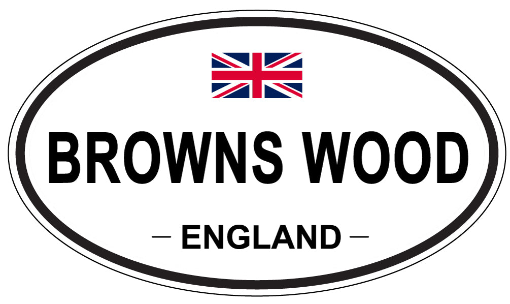 BROWNS WOOD, ENGLAND - Oval Sticker