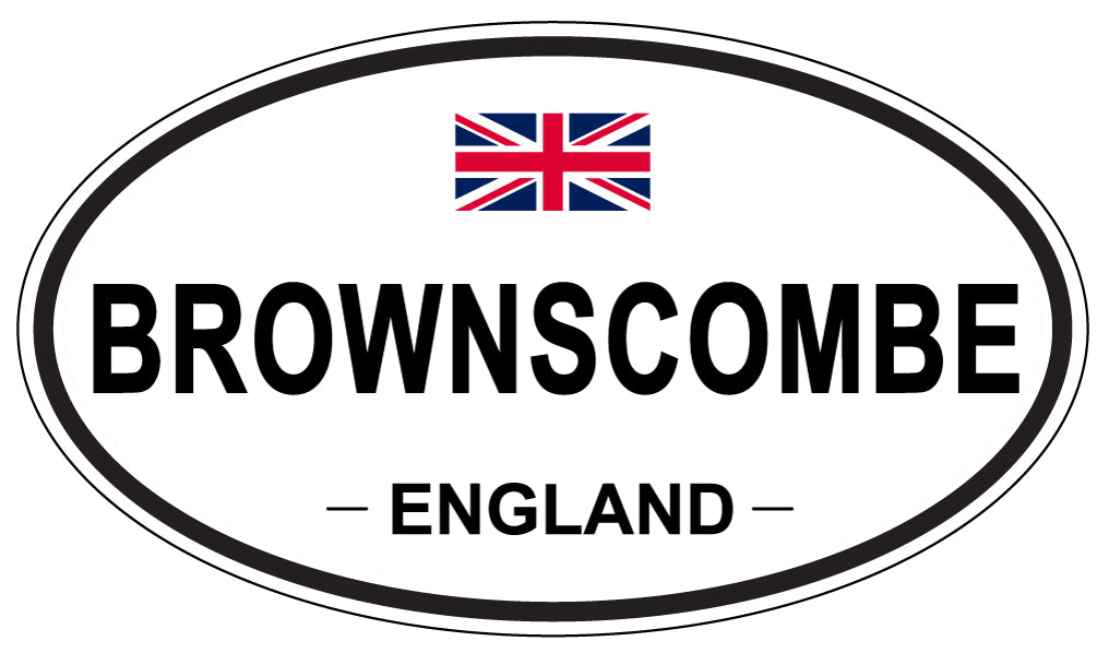 BROWNSCOMBE, ENGLAND - Oval Sticker