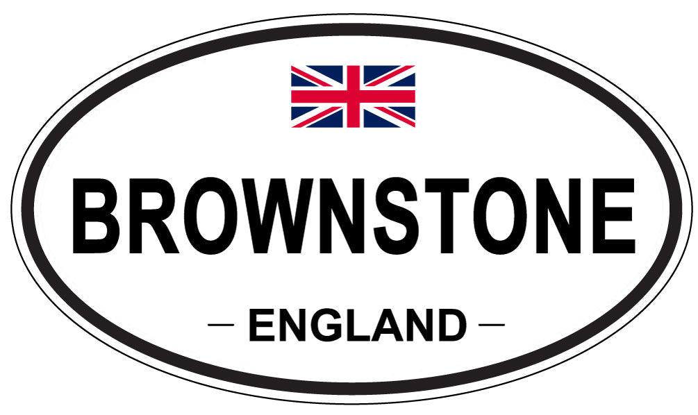 BROWNSTONE, ENGLAND - Oval Sticker