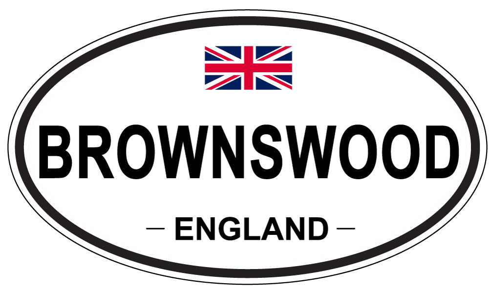 BROWNSWOOD, ENGLAND - Oval Sticker