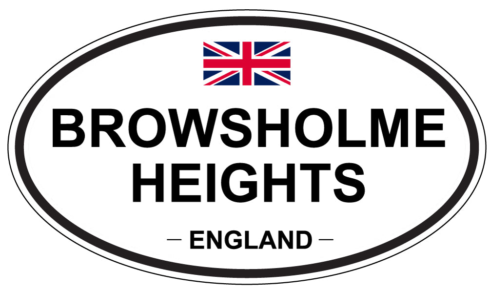 BROWSHOLME HEIGHTS, ENGLAND - Oval Sticker