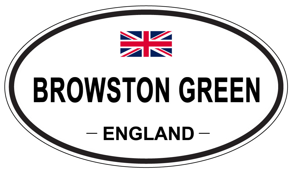 BROWSTON GREEN, ENGLAND - Oval Sticker