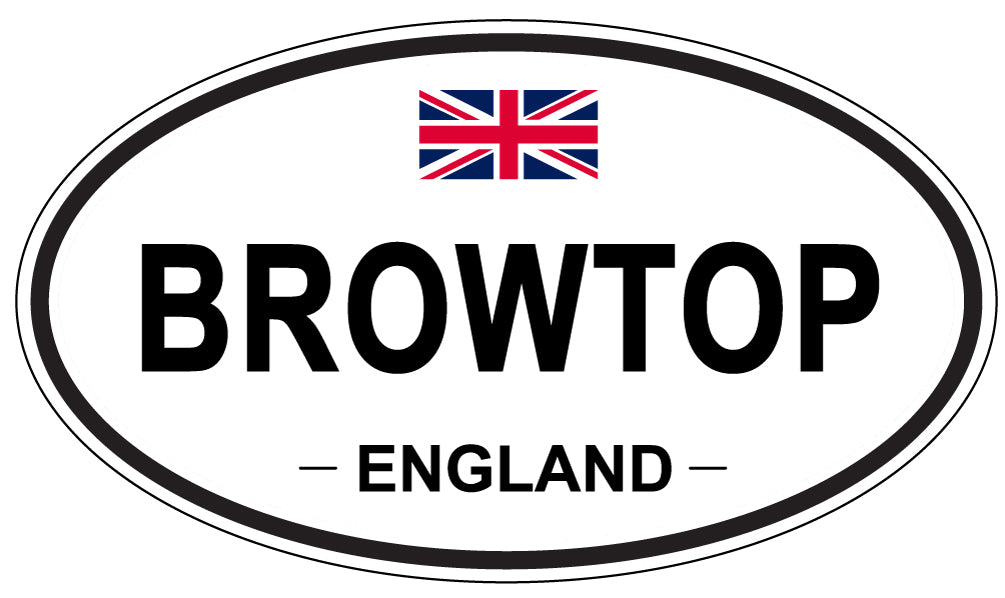 BROWTOP, ENGLAND - Oval Sticker