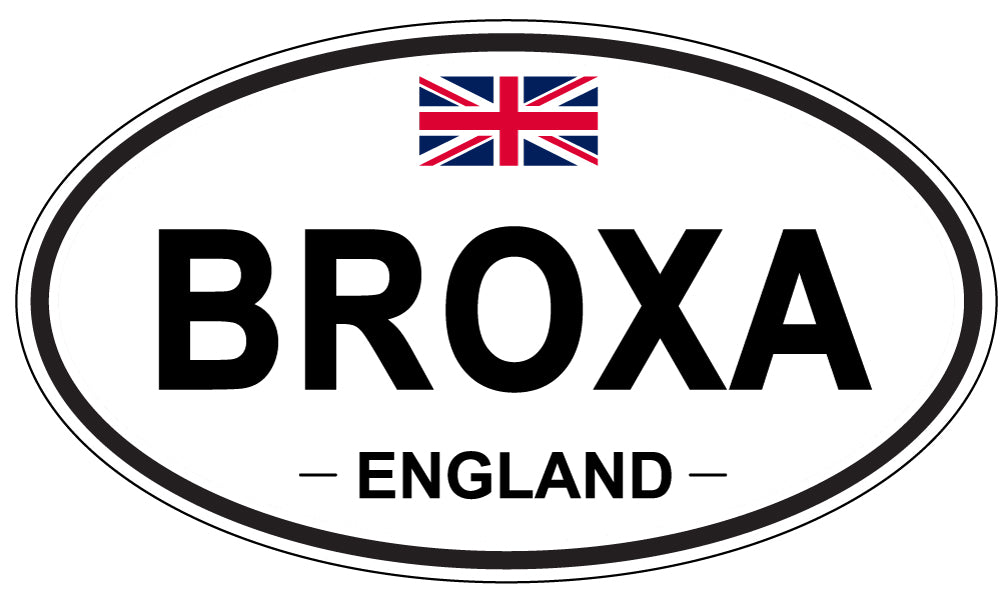BROXA, ENGLAND - Oval Sticker