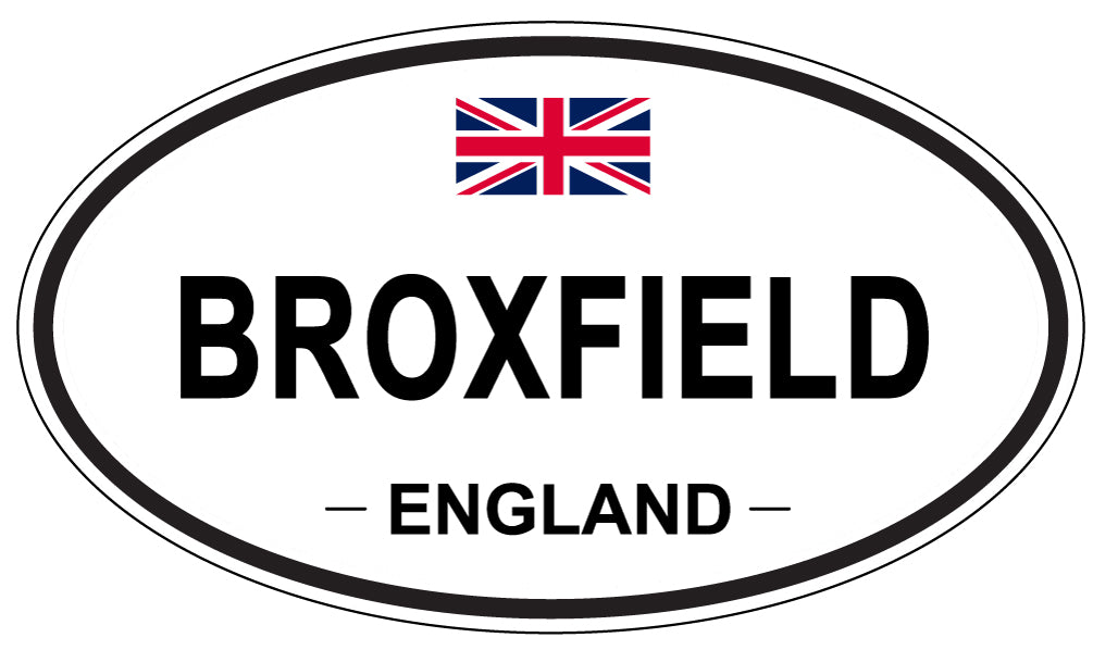 BROXFIELD, ENGLAND - Oval Sticker