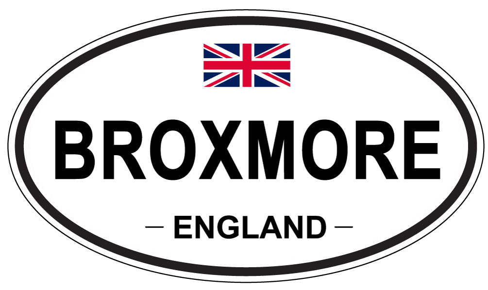BROXMORE, ENGLAND - Oval Sticker