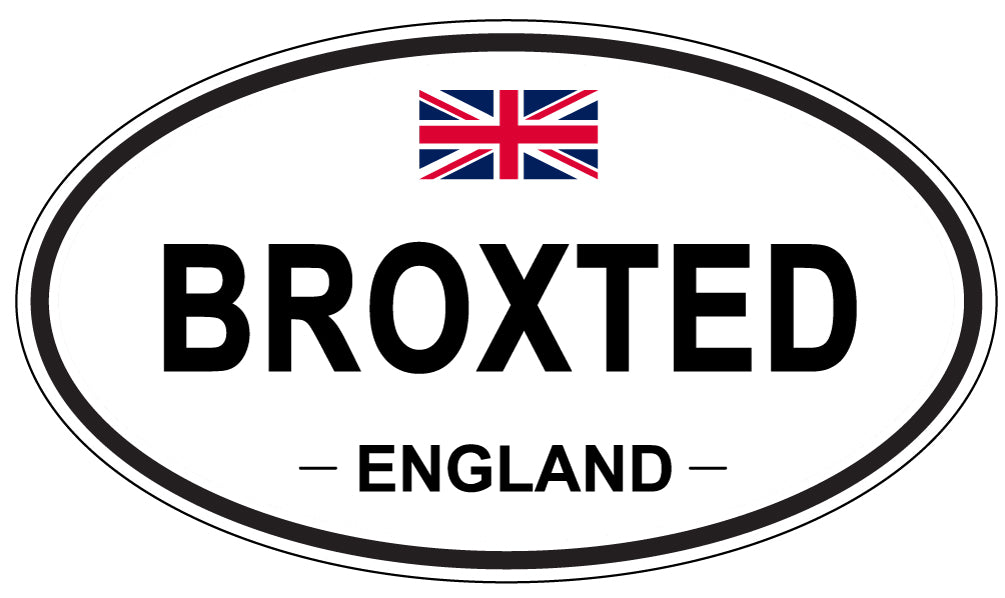 BROXTED, ENGLAND - Oval Sticker