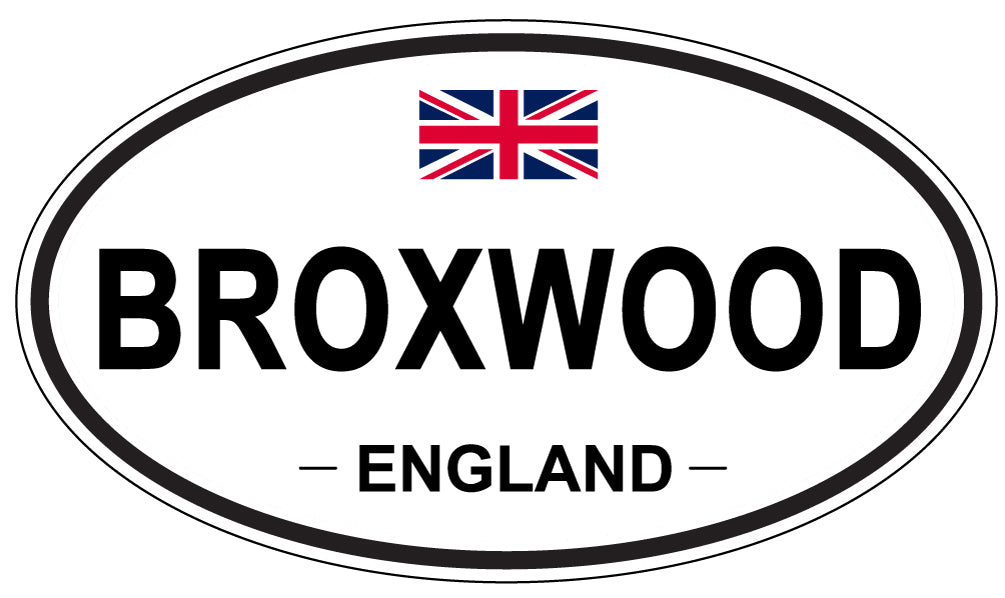 BROXWOOD, ENGLAND - Oval Sticker