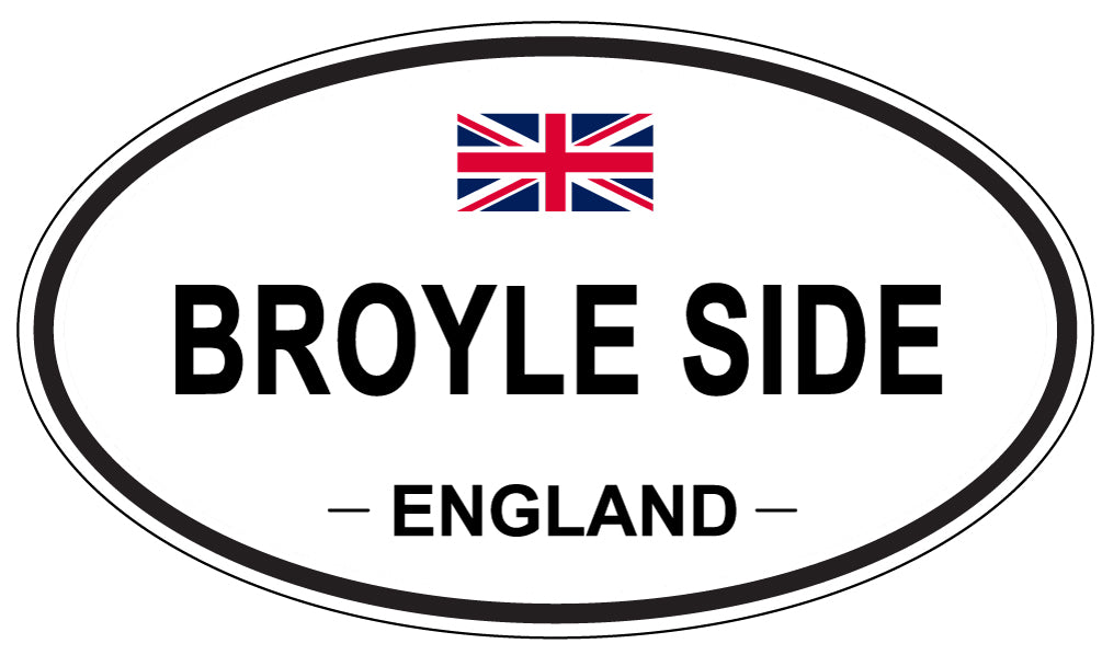 BROYLE SIDE, ENGLAND - Oval Sticker