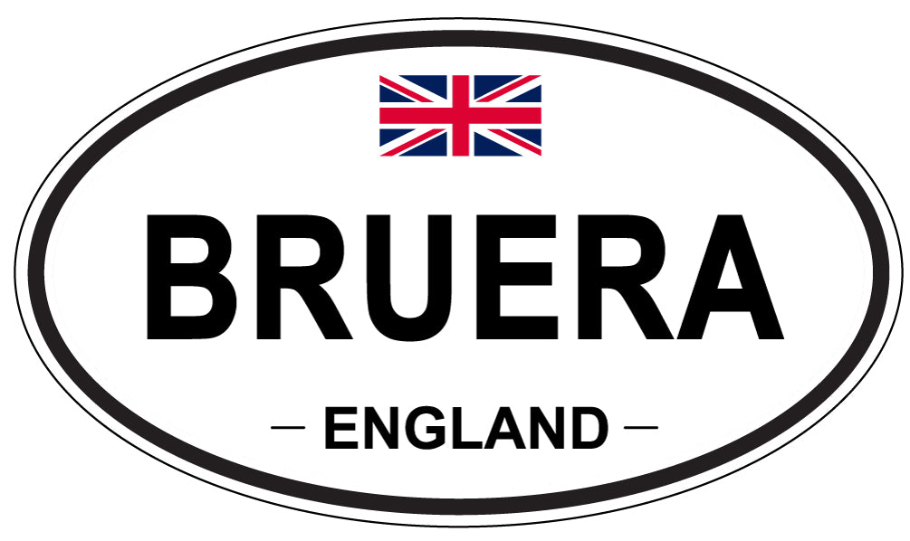 BRUERA, ENGLAND - Oval Sticker
