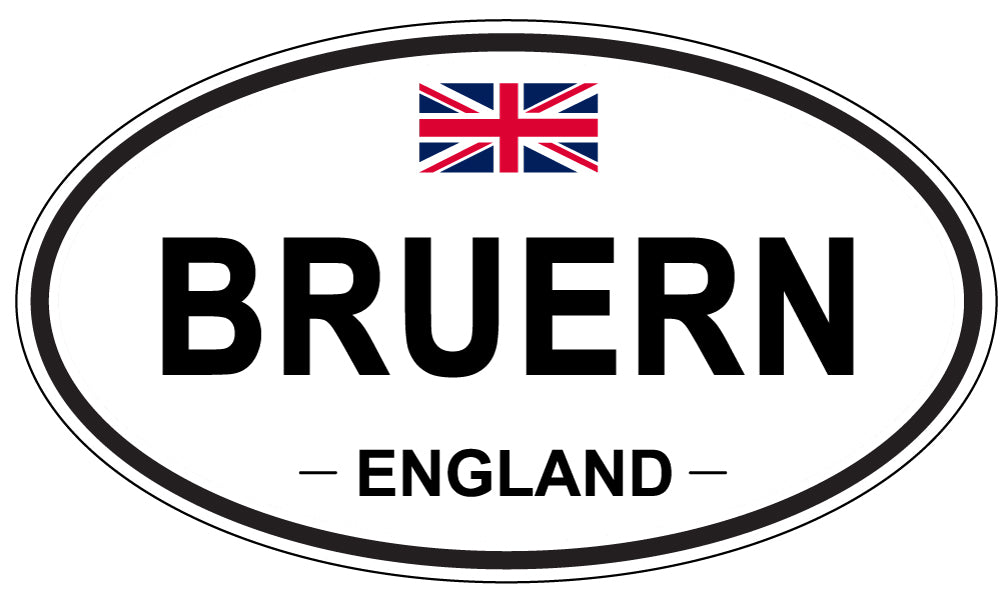 BRUERN, ENGLAND - Oval Sticker