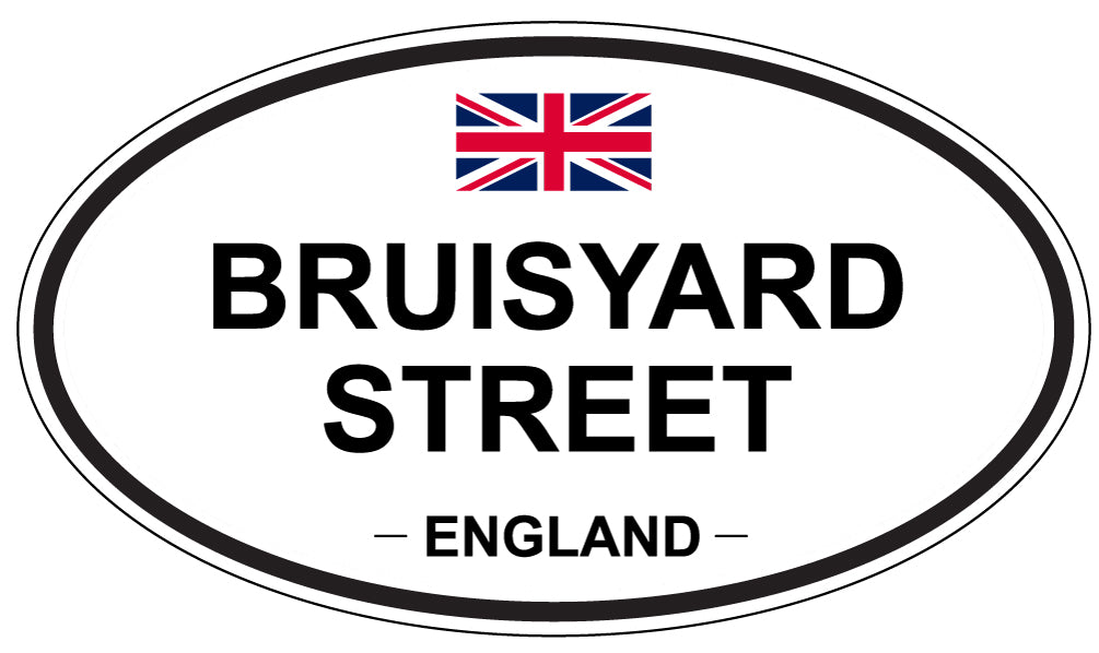 BRUISYARD STREET, ENGLAND - Oval Sticker