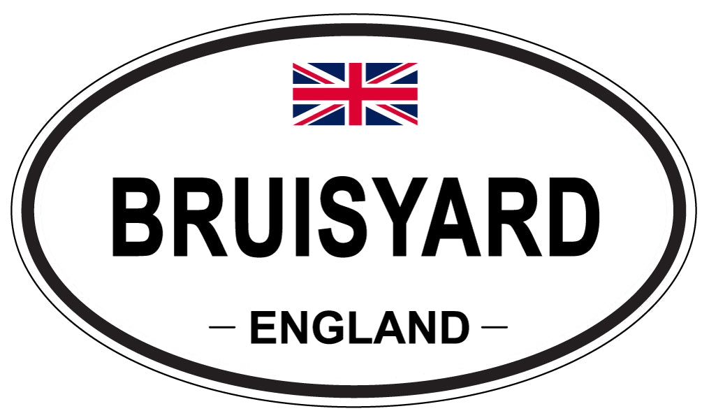 BRUISYARD, ENGLAND - Oval Sticker