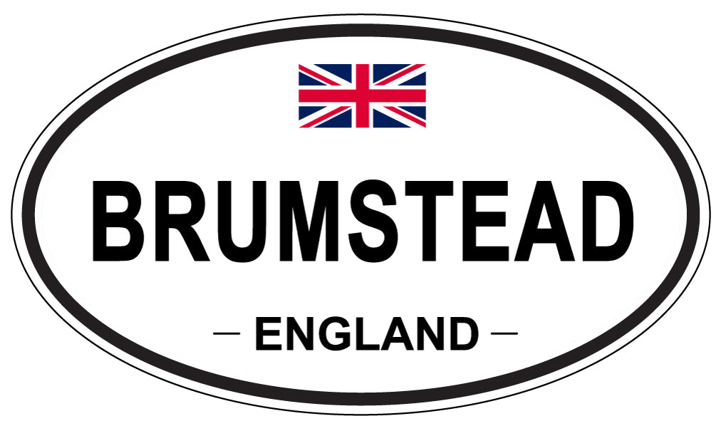BRUMSTEAD, ENGLAND - Oval Sticker