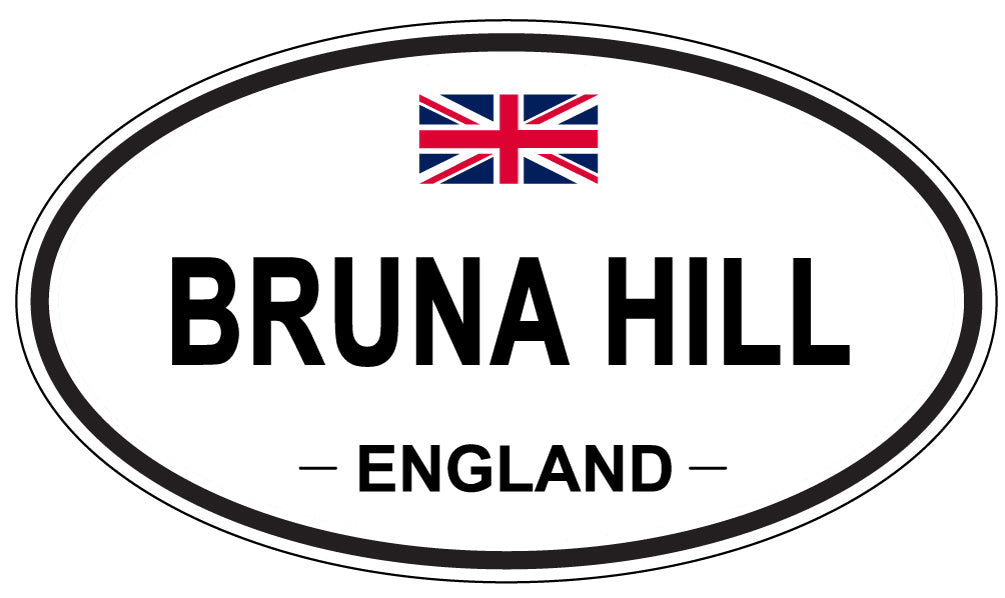BRUNA HILL, ENGLAND - Oval Sticker