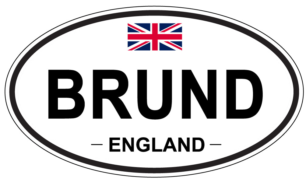 BRUND, ENGLAND - Oval Sticker