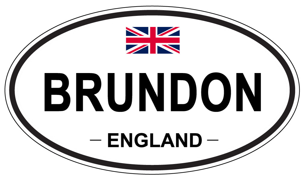 BRUNDON, ENGLAND - Oval Sticker
