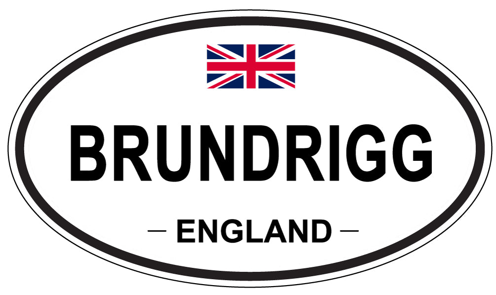 BRUNDRIGG, ENGLAND - Oval Sticker