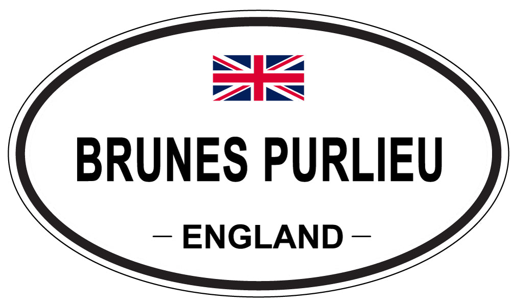 BRUNES PURLIEU, ENGLAND - Oval Sticker