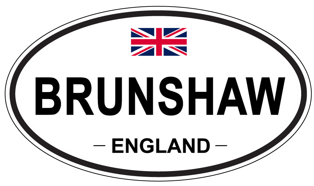 BRUNSHAW, ENGLAND - Oval Sticker